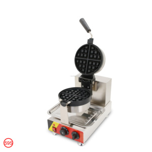 Piastra per Waffle Commerciale Monocilindrica in Acciaio Inox con Rivestimento Antiaderente, Temperatura Regolabile e Timer per Colazione e <span class=keywords><strong>Snack</strong></span> - Product Image 3