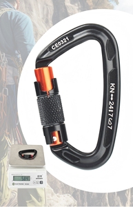 HengLong 25KN otomatik kilit tırmanma karabina klip büküm kilit ve kaya tırmanma için ağır karabina - Product Image 3