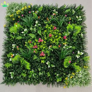 Panneaux de plantes vertes artificielles en plastique, mur végétal, plantes tropicales <span class=keywords><strong>rustiques</strong></span>, <span class=keywords><strong>fougères</strong></span>, feuillage, panneaux d'herbe <span class=keywords><strong>pour</strong></span> la décoration murale de la maison, mariage, fête - Product Image 6