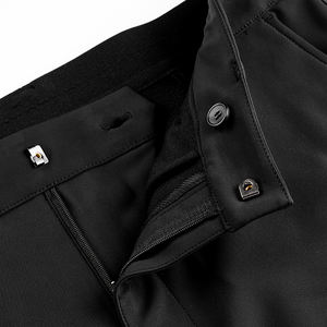 Pantalones de golf para hombre, con logotipo personalizado, transpirables, a prueba de viento, resistentes al frío, con <span class=keywords><strong>forro</strong></span> <span class=keywords><strong>polar</strong></span>, de tela de alta densidad, con cremallera y cierre formal - Product Image 4