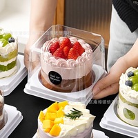 Vente en gros de boîtes à gâteaux miniatures de 2 pouces et 4 pouces, boîtes à gâteaux en blister, petites boîtes à gâteaux, contenants pour desserts, boîtes d'emballage personnalisées pour gâteaux avec fourchette