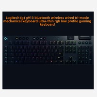Clavier mécanique programmable Logitech G913 sans fil/filaire trois modes TKL 87 touches ultra-plat RGB pour jeux à profil bas