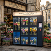 JOYVEND Distributeur Automatique de Fleurs Commercial, Vitrine Réfrigérée pour Fleurs, Surveillance à Distance, Paiement par Carte de Crédit, Gestion Cloud pour Centres Commerciaux