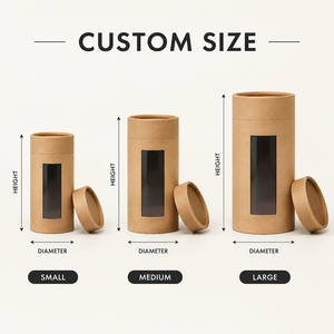 <b>Recyclable</b> Cylindrical Pet Food Packaging Cardboard Box with Clear Window for Fishing Gear Outdoor <b>Products</b> and Small Gifts - Product Image 4