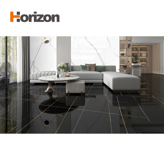 Free Sample Glossy Glazed Polished 60x120 Sintered Stone Black and Gold Flower Color Green Blue Marble Sintered Stone