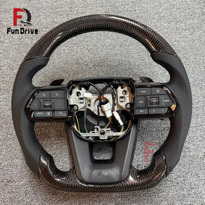 Volante Personalizado de Cuero Genuino y Fibra de Carbono para Toyota Fj Cruiser Supra A90 <span class=keywords><strong>GR</strong></span> 2019 2020 2021 <span class=keywords><strong>2022</strong></span> - Product Image 1