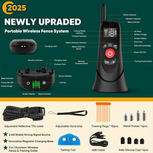 Clôture électronique réglable pour chien avec collier à distance et base de charge magnétique pour chiens de taille moyenne à grande pour les cours extérieures - Product Image 6