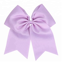 Grands nœuds à cheveux classiques en polyester OKAY avec attache pour queue de cheval, 20 couleurs, écologiques et lavables pour les cheerleaders et les sports