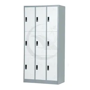 Fabriek directe verkoop standaard 9 deur stalen kleedkamer gym locker size