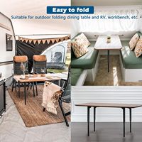 Pied de table pliable en métal moderne à hauteur réglable pour camping-car, bateau, yacht, motorhome - Utilisation pour salle à manger et salon