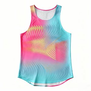 Débardeur de course unisexe personnalisé, multicolore, respirant, léger, à séchage rapide, sans coutures, pour entraînement et marathon - Product Image 3