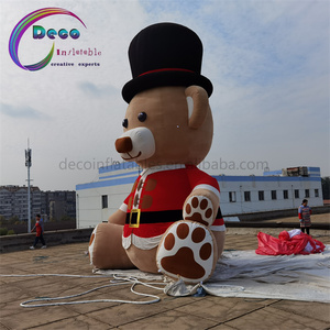 Vendita calda su misura di natale orsacchiotto di natale cartone animato gonfiabile che indossa un cappello di natale per eventi all'aperto decorazioni natalizie - Product Image 5