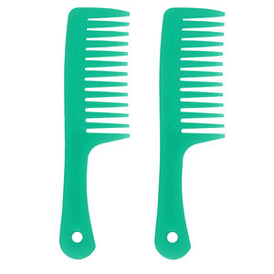 Peigne à dents larges professionnel personnalisé avec logo, grand peigne noir pour salon, démêle les <span class=keywords><strong>cheveux</strong></span> humides et secs, peigne de coiffure pour salon - Product Image 5