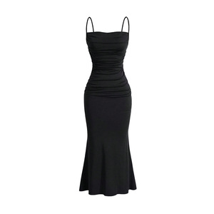Vestido maxi ajustado sin espalda con lazo en la cintura alta <span class=keywords><strong>para</strong></span> mujer, vestido maxi sexy sin cuello <span class=keywords><strong>para</strong></span> chicas atractivas, falda <span class=keywords><strong>para</strong></span> mujer - Product Image 2