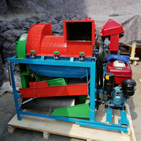 Machine à battre le grain multifonctionnelle pour le maïs, le blé, le sorgho et le soja |   Petit moteur diesel portable 4000 kg/h 3-4 kW