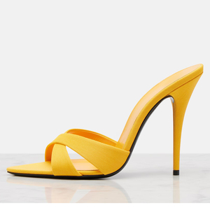Sandalias de tacón alto minimalistas con <span class=keywords><strong>tiras</strong></span> cruzadas y punta en pico para mujer, venta al por mayor, OEM, personalizadas - Product Image 6