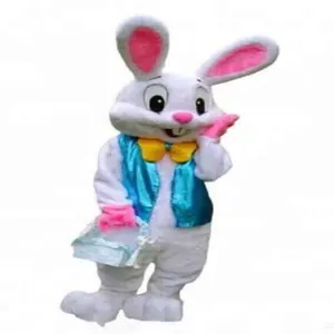 Funtoys Fur Rabbit Mascot Costume for Halloween Easter Festival Carnival Party Game Adult Cartoon Animal