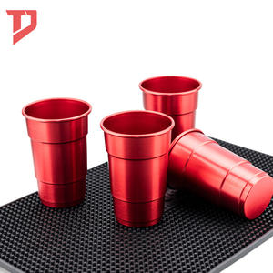 แก้วน้ำอะลูมิเนียมแบบใช้ซ้ำได้สำหรับงานเทศกาล แก้วน้ำอะลูมิเนียมแบบกำหนดเองสำหรับงานปาร์ตี้ แก้วน้ำสำหรับเครื่องดื่มเย็น ไวน์ เบียร์ แก้วอะลูมิเนียมแบบใช้แล้วทิ้ง - Product Image 3