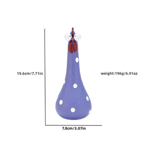 Estatua <span class=keywords><strong>de</strong></span> <span class=keywords><strong>gallo</strong></span> <span class=keywords><strong>de</strong></span> resina, cuello largo, ojo grande, adorno <span class=keywords><strong>de</strong></span> pollo, estilo <span class=keywords><strong>de</strong></span> arte popular para la decoración del patio del hogar y el jardín - Product Image 5