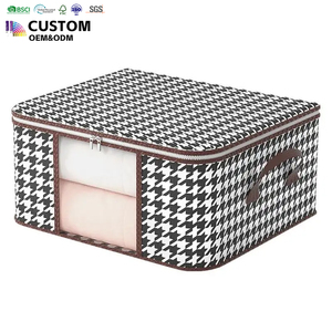 75L Vải Lưu Trữ Túi Với Dây Kéo Và Xử Lý Có Thể Gập Lại Tủ Quần Áo Tổ Chức Cho Bộ Đồ Giường Tấm Mền Quần Áo - Product Image 1