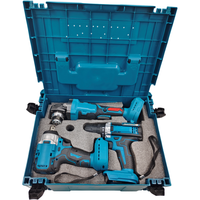 Kits d'outils électriques sans fil 21V de haute qualité, coffret en plastique rigide, meuleuses d'angle sans balais, clés électriques, OEM