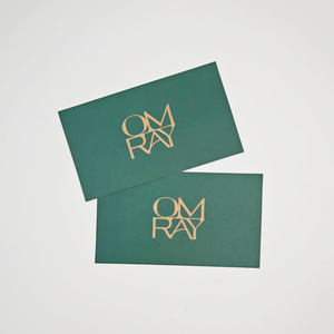 Tarjeta de Felicitación Empresarial Ecológica de Papel Recubierto con Impresión de Logotipo en Lámina de Lujo de 15x10 cm, Invitación, Embalaje, Sobre, Serigrafía - Product Image 3