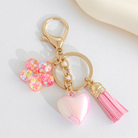 Bestseller sleutelhanger hartvormig vlinder kersen sleutelhanger tas hanger fruit auto sleutel cadeau sleutelhanger