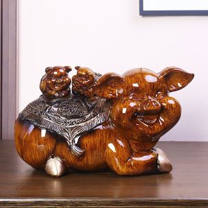 กระปุกออมสินหมูทองสุดสร้างสรรค์รูปปั้นศิลปะทำจากเรซิ่นอีพ็อกซี่ขนาดใหญ่ทนทานต่อเด็กจุของตกแต่งบ้าน - Product Image 5