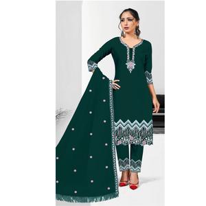 Costume pakistanais de meilleure qualité pour mariage, pantalon prêt à l'emploi, vente à l'exportation depuis l'Inde, costume Salwar en coton pour pelouse - Product Image 1
