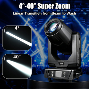 Foco móvil LED de perfil de 500W con CMY, CTO, RDM, efectos de enmarcado, haz, spot y wash para actuaciones escénicas, venta al por mayor profesional para discotecas - Product Image 3