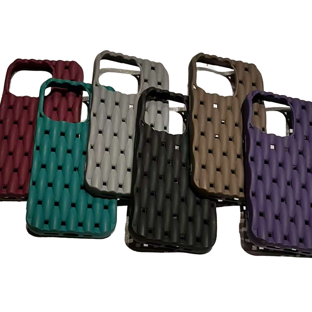 Weave Shape Tpu Soft Touch Mobile Cell Cases for I Phone14 15 16 17 Pro Max Mobile Phone Case