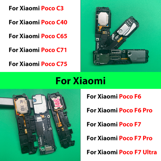 Ringer Buzzer Loud Speaker for Xiaomi Poco C85 C75 C71 C65 C40 C3 F6 F7 Ultra X7 Pro Replacement Speaker Flex Phone Spare Parts