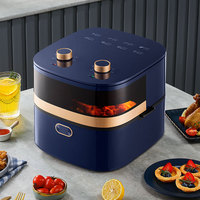 Friteuses à air 7,5 L, saines, faible teneur en matières grasses, sans huile, minuterie intelligente, friteuse à air électrique