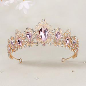 Corona Grande Stile Barocco Europeo-Americano Retrò per Sposa, Lussuosa e Atmosferica, per Servizi Fotografici di Matrimonio, Feste di Compleanno della <span class=keywords><strong>Regina</strong></span>, Decorazione per Capelli - Product Image 5