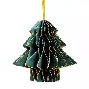ويندوز عرض ورق تزيين الحلي عيد الميلاد شجرة الحلي سميكة كرات زينة ورقية للحفلات على شكل خلية نحل