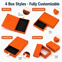 Emballage de carton de téléphone portable personnalisé orange au détail d'usine boîte de rangement cadeau de boîtier de téléphone haut de gamme