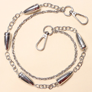 Stainless Steel Double Layer Bullet Pants <b>Chain</b> Hip Hop Waist <b>Chain</b> For Men Adult Fashion Accessory - Product Image 3