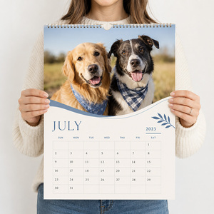 Wholesale Personalized Custom <b>Printed</b> Yearly Monthly Paper Hanging Spiral Binding <b>Office</b> Wall Calendar - Product Image 1