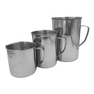 Bécher de laboratoire en acier inoxydable 304, 500 ml et 2 L, pour le thé au lait/l'art du latte, outil de mesure de haute précision - Product Image 1