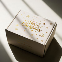 Kotak Pengiriman Kardus Bergelombang yang Dapat Didaur Ulang Kotak Hadiah Natal untuk Kosmetik, Pakaian, Makanan, Portabel untuk Kemasan Usaha Kecil