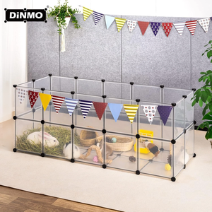 Enclos pour animaux de compagnie en plastique durable et portable, cage à lapins d'extérieur avec enclos, enclos pour chien, clôture pour animaux de compagnie - Product Image 1