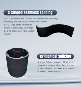 Preço de fábrica Módulo Macio Programável P0.9 P1.25 P1.95 P2.6 P3.91 P4 Arco Ultra Flexível Ao Ar Livre Interior LED Display Screen Panel - Product Image 2