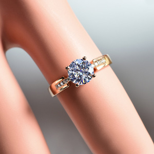 Anello F1620 in Oro Rosa con Diamante Taglio Brillante Rotondo, Anello di Fidanzamento Classico con Diamante Naturale, Gioielli da Donna - Product Image 6