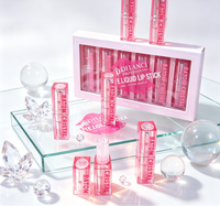 Nouveau lot de tubes vides pour gloss repulpant rose, en gros, pour cosmétiques à marque privée, produits de maquillage en vrac teintés pour les lèvres