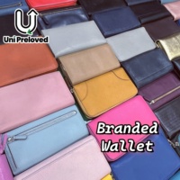 Dompet Kulit Asli Berkualitas Tinggi A10 Vintage Merek Mewah Bekas Grosir Kode Unisex Campuran Murah Populer