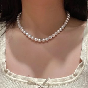 Collier Rétro Tendance pour Femme Wenchi, Perles d'Eau Douce Naturelles de 8-9mm, Presque Rondes et Légèrement Imperfectes, Nouveau Produit Chinois - Product Image 2