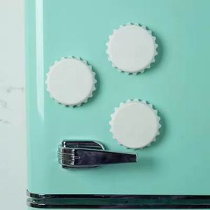 Imán de nevera 3D en blanco, abridor de botellas de cerveza redondo, decoración metálica multifuncional de una cara, logotipo moderno de tamaño mediano - Product Image 6