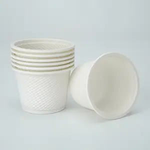 Tazas de bebida de degustación de plástico de almidón de maíz de 5oz y 140Ml, precio de fábrica barato, tazas de almidón de maíz desechables biodegradables OEM ODM directas