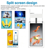 Papan Iklan Digital LCD Gantung Dua Sisi 4G Pemutar Iklan WiFi