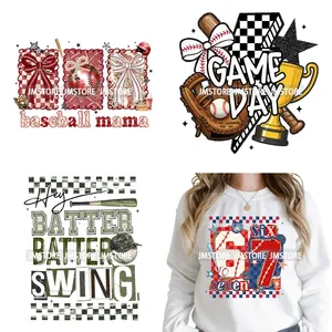 Adesivi Termotrasferibili DTF Lavabili Pronti per la Stampa per Abbigliamento, con Motivi Mama Leopard, <span class=keywords><strong>a</strong></span> Quadretti, Sportivi, <span class=keywords><strong>a</strong></span> Tema Football Americano, con Fiocchi e Cuori, Termoadesivi - Product Image 1